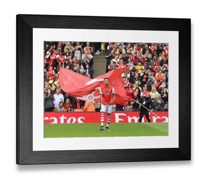 Framed Print : Arsenal FC vs Chelsea: Aubameyang's Determination before the Pre-Season Clash