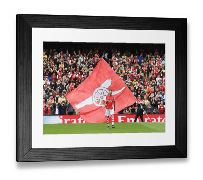 Framed Print : Arsenal vs Chelsea: Aubameyang's Determined Focus before Clash at Emirates Stadium