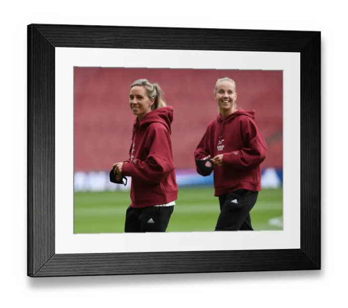 Framed Print : Arsenal Women's Stars Beth Mead and Jordan Nobbs Square Off Ahead of Pre-Season Clash at Emirates Stadium Framed Print : Arsenal Women's Stars Beth Mead and Jordan Nobbs Square Off Ahead of Pre-Season Clash at Emirates Stadium