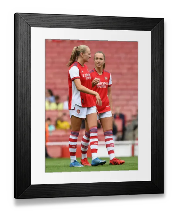 Framed Print : Arsenal Women vs Chelsea Women: Lia Walti and Frida Maanum Pre-Match Conversation, Emirates Stadium Framed Print : Arsenal Women vs Chelsea Women: Lia Walti and Frida Maanum Pre-Match Conversation, Emirates Stadium