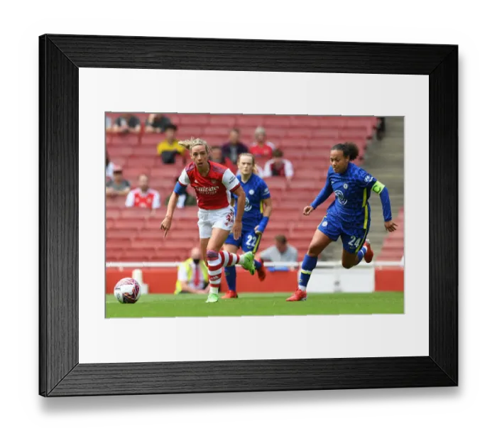 Framed Print : Arsenal Women vs Chelsea Women: Nobbs vs Spence Clash in Pre-Season Friendly at Emirates Stadium Framed Print : Arsenal Women vs Chelsea Women: Nobbs vs Spence Clash in Pre-Season Friendly at Emirates Stadium