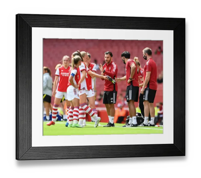 Framed Print : Arsenal Women vs Chelsea Women: Mind Series 2021-22 - Aaron D Antino Coaches at Emirates Stadium