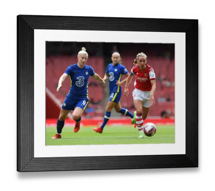 Framed Print : Clash of Stars: Nobbs vs. England - Arsenal Women vs. Chelsea Women Pre-Season Showdown, 2021-22