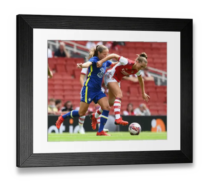 Framed Print : Intense Pre-Season Clash: Arsenal Women vs. Chelsea Women - Lia Walti Fouls Guro Reiten Framed Print : Intense Pre-Season Clash: Arsenal Women vs. Chelsea Women - Lia Walti Fouls Guro Reiten
