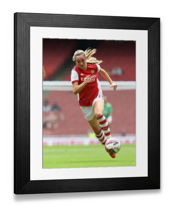 Framed Print : Arsenal Women vs Chelsea Women: Lisa Evans Fights it Out in the Mind Series 2021-22 at Emirates Stadium