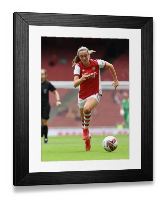 Framed Print : Arsenal Women vs. Chelsea Women: A Football Rivalry - Lisa Evans in Action at Emirates Stadium, 2021-22 Season