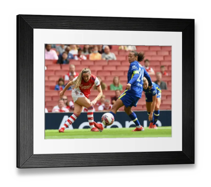 Framed Print : Arsenal Women vs. Chelsea Women: A Wits and Skills Battle at Emirates Stadium - Pre-Season Clash (2021-22)