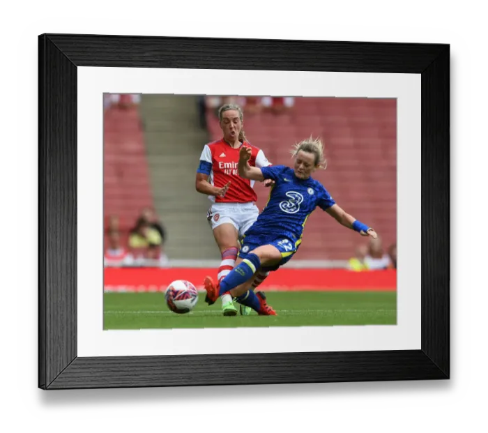 Framed Print : Arsenal vs. Chelsea: Nobbs vs. Cuthbert Clash in Arsenal Women's Pre-Season Friendly Framed Print : Arsenal vs. Chelsea: Nobbs vs. Cuthbert Clash in Arsenal Women's Pre-Season Friendly