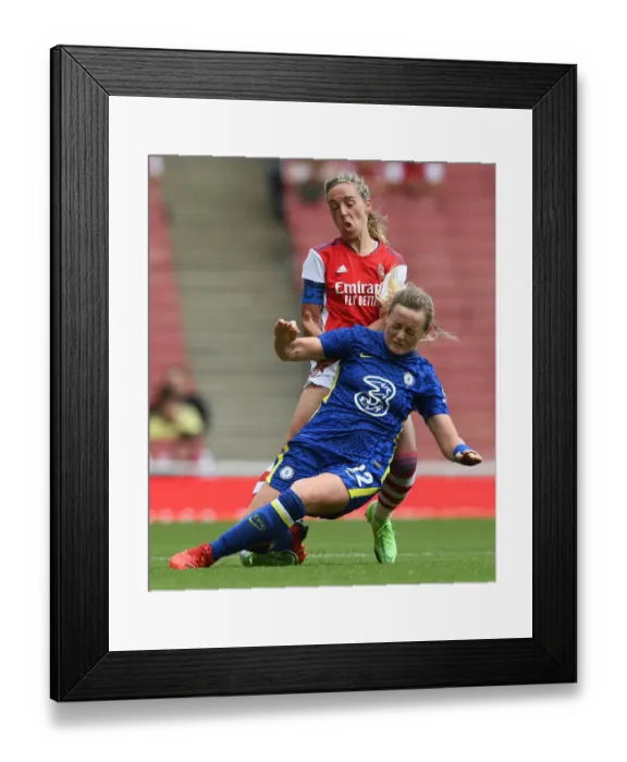 Framed Print : Arsenal's Jordan Nobbs Suffers Ankle Injury in Clash with Chelsea's Erin Cuthbert