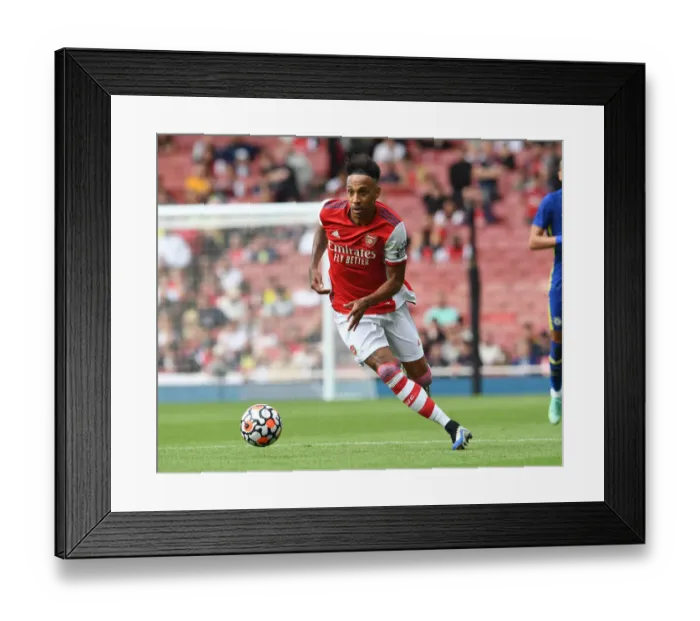 Framed Print : Aubameyang's Showdown: Arsenal vs Chelsea Pre-Season Clash