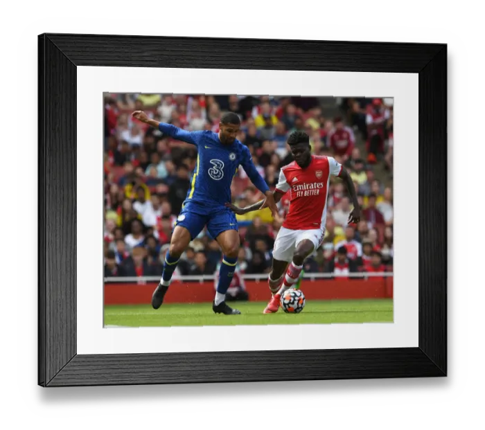 Framed Print : Clash of Midfield Titans: Partey vs Loftus-Cheek - Arsenal vs Chelsea Pre-Season Showdown