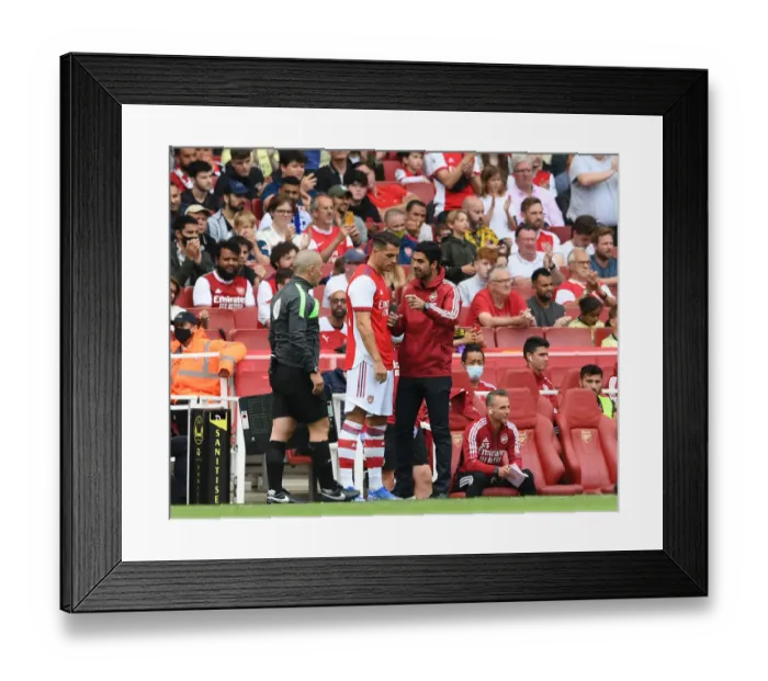 Framed Print : Arsenal's Pre-Season Showdown: Mikel Arteta Guides Xhaka Against Chelsea Framed Print : Arsenal's Pre-Season Showdown: Mikel Arteta Guides Xhaka Against Chelsea