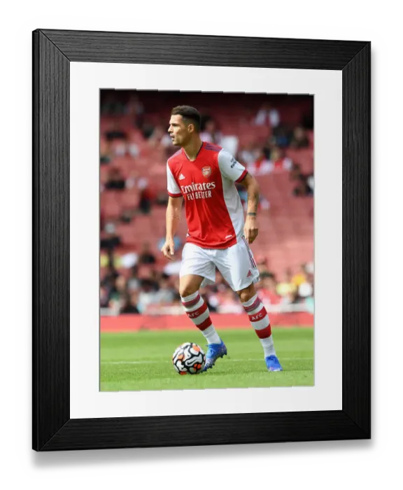 Framed Print : Xhaka's Unyielding Performance: Arsenal's Pre-Season Victory Over Chelsea at Emirates Stadium Framed Print : Xhaka's Unyielding Performance: Arsenal's Pre-Season Victory Over Chelsea at Emirates Stadium