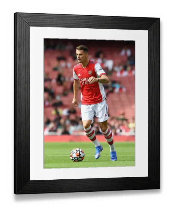 Framed Print : Arsenal's Xhaka Stands Firm: A Battle of Spirits in Arsenal vs. Chelsea Pre-Season Clash at Emirates Stadium Framed Print : Arsenal's Xhaka Stands Firm: A Battle of Spirits in Arsenal vs. Chelsea Pre-Season Clash at Emirates Stadium