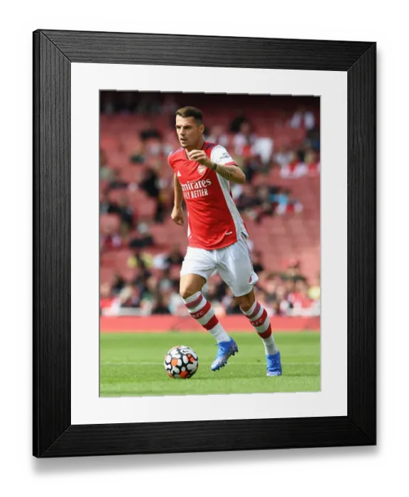 Framed Print : Arsenal's Pre-Season Triumph: Xhaka's Unyielding Performance Against Chelsea
