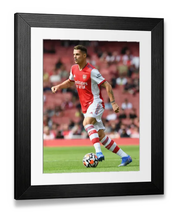 Framed Print : Arsenal's Unyielding Xhaka: Pre-Season Victory Over Chelsea