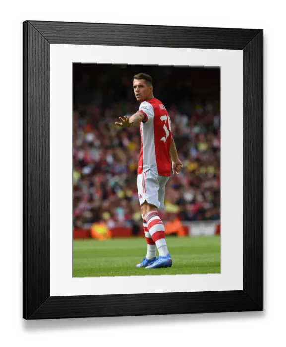 Framed Print : Xhaka's Unyielding Spirit: Arsenal's Pre-Season Battle Against Chelsea at Emirates Stadium Framed Print : Xhaka's Unyielding Spirit: Arsenal's Pre-Season Battle Against Chelsea at Emirates Stadium