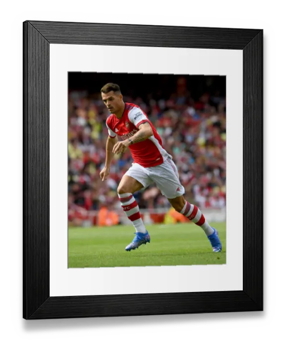 Framed Print : Arsenal's Pre-Season Triumph: Xhaka's Unyielding Performance Against Chelsea Framed Print : Arsenal's Pre-Season Triumph: Xhaka's Unyielding Performance Against Chelsea
