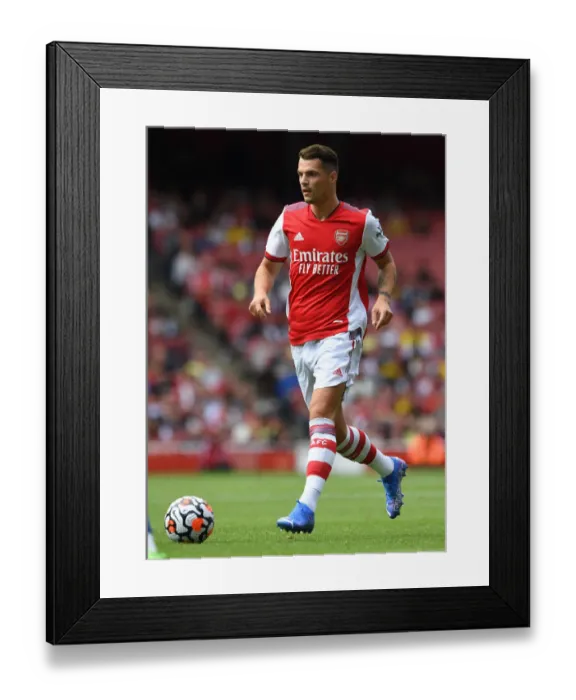 Framed Print : Arsenal's Pre-Season Triumph: Xhaka's Unyielding Performance Against Chelsea Framed Print : Arsenal's Pre-Season Triumph: Xhaka's Unyielding Performance Against Chelsea