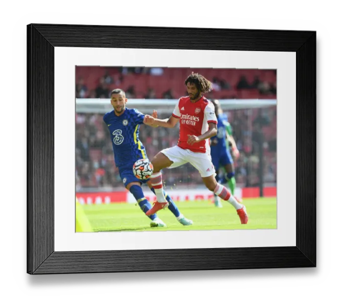 Framed Print : Arsenal vs. Chelsea: Clash of Minds - Elneny vs. Ziyech Framed Print : Arsenal vs. Chelsea: Clash of Minds - Elneny vs. Ziyech