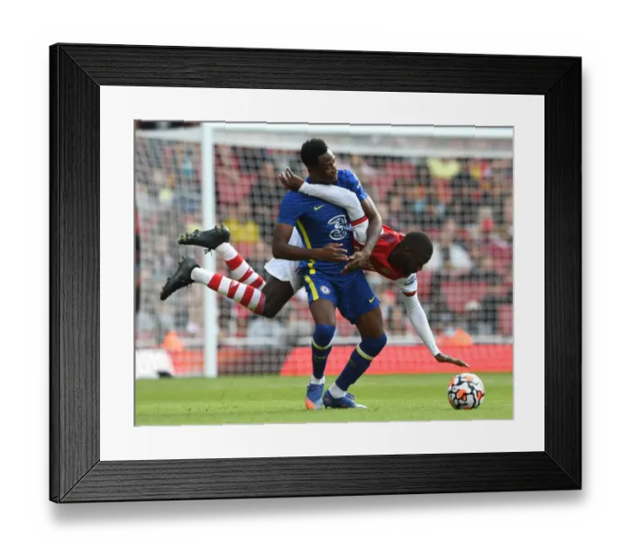 Framed Print : Arsenal vs. Chelsea: Clash of Minds - Pepe vs. Rahman at the Emirates Framed Print : Arsenal vs. Chelsea: Clash of Minds - Pepe vs. Rahman at the Emirates