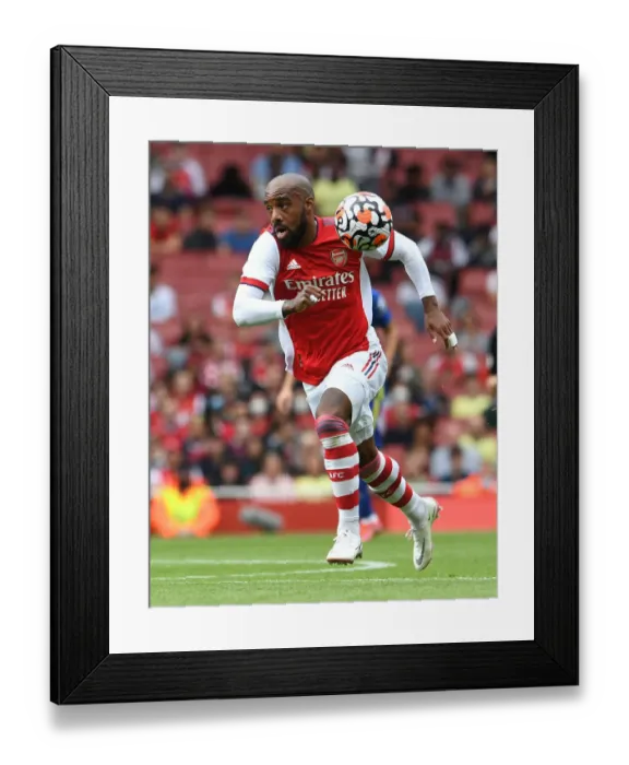 Framed Print : Alexandre Lacazette (Arsenal). Arsenal 1: 2 Chelsea. The Mind Series