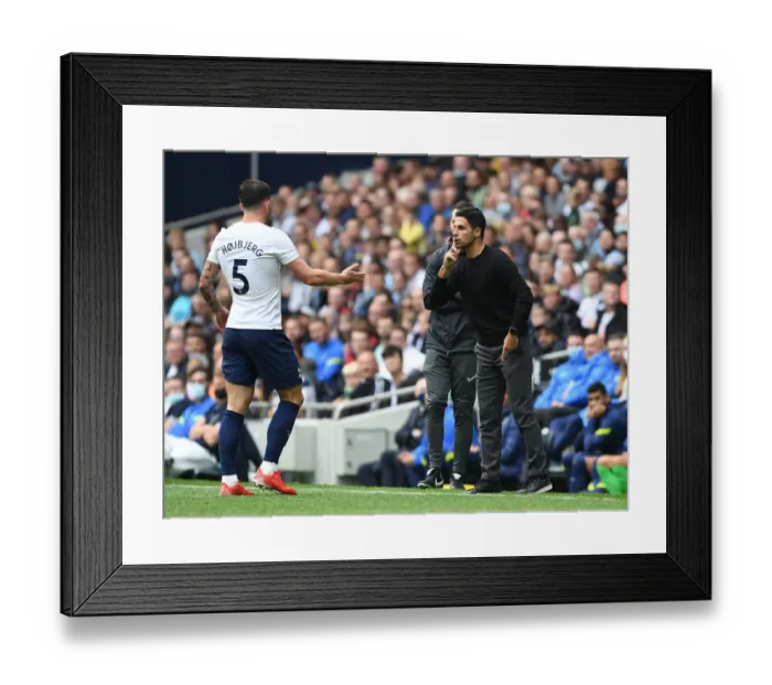Framed Print : The Intense Rivalry: Arteta vs. Hojbjerg Clash - Arsenal vs. Tottenham, 2021-22 London Derby Framed Print : The Intense Rivalry: Arteta vs. Hojbjerg Clash - Arsenal vs. Tottenham, 2021-22 London Derby