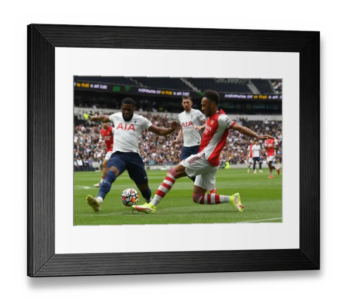 Framed Print : Aubameyang vs Tanganga: Battle of Minds - Tottenham vs Arsenal