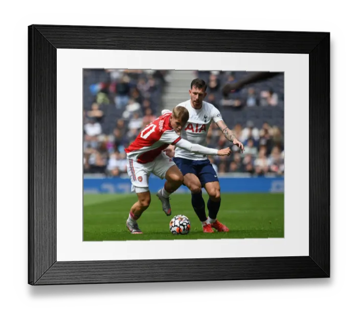 Framed Print : Clash of Minds: Smith Rowe vs. Hojbjerg - Tottenham vs. Arsenal