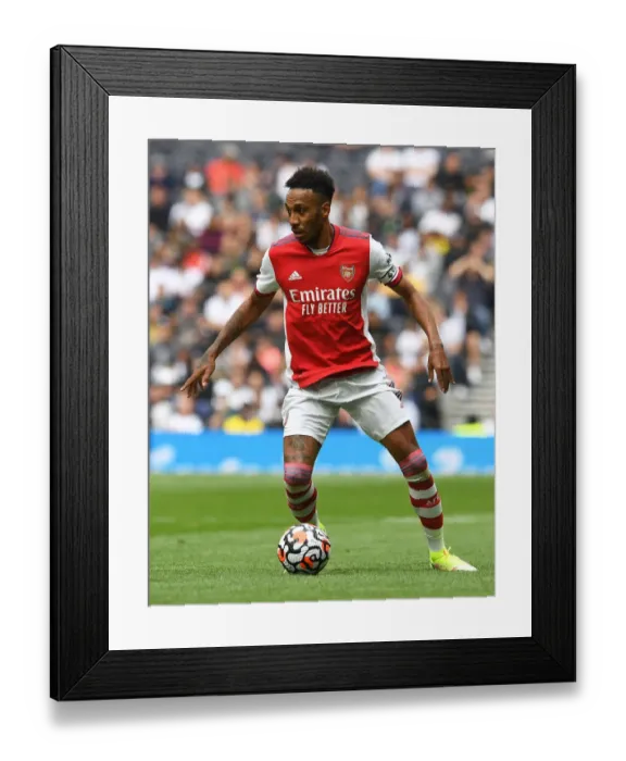 Framed Print : Aubameyang's Showdown at the New Stadium: Arsenal vs. Tottenham (2021-22)