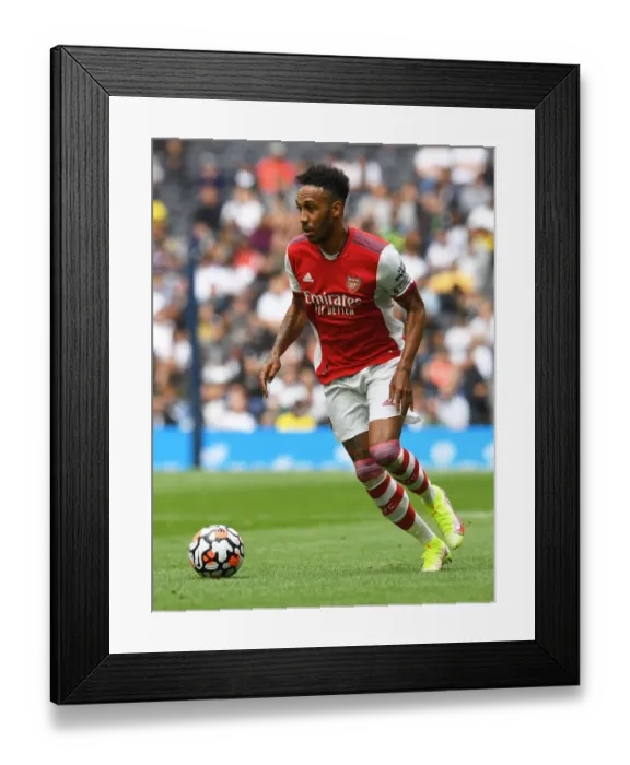 Framed Print : Aubameyang vs. Tottenham: The Intense Battle in The Mind Series at New Stadium, London