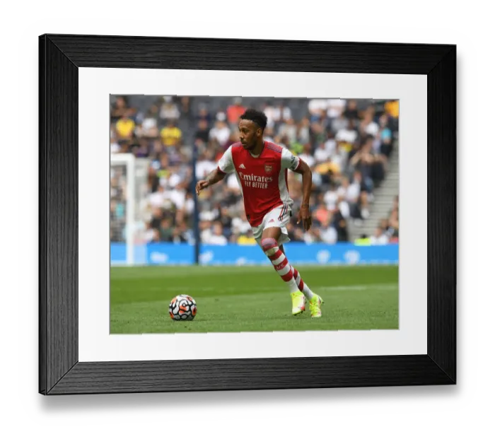 Framed Print : Aubameyang's Showdown at the New Stadium: Arsenal vs. Tottenham (2021-22) Framed Print : Aubameyang's Showdown at the New Stadium: Arsenal vs. Tottenham (2021-22)