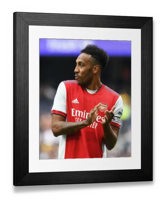 Framed Print : Aubameyang's Showdown at the New Stadium: Arsenal vs. Tottenham (2021-22) Framed Print : Aubameyang's Showdown at the New Stadium: Arsenal vs. Tottenham (2021-22)