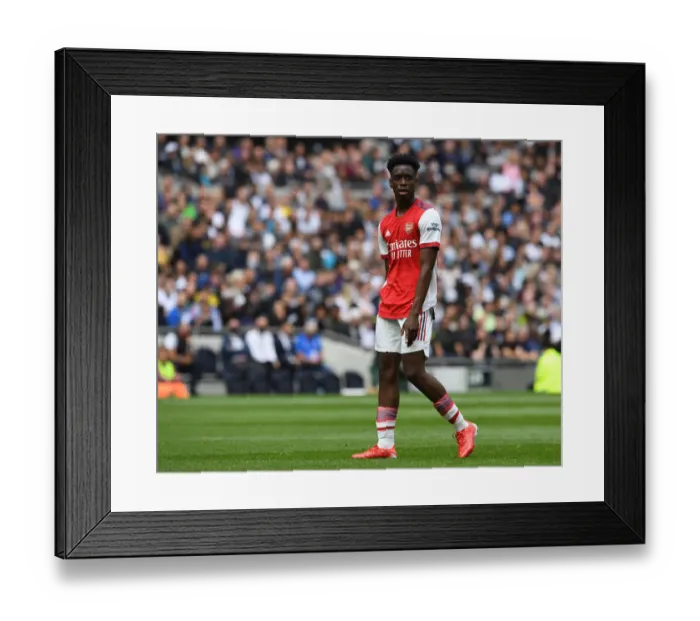Framed Print : Premier League Showdown: Tottenham Hotspur vs. Arsenal - The Mind Series (2021-22) - Albert Sambi Lokonga Focuses at Tottenham Stadium