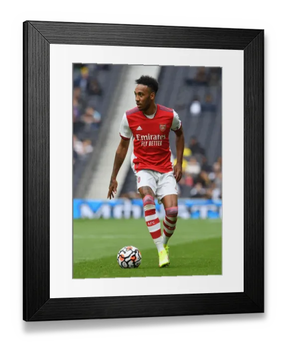 Framed Print : The Mind Series: Aubameyang Faces Off Against Tottenham at the New Stadium