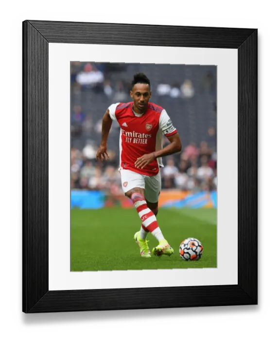 Framed Print : Aubameyang's Showdown at the New Stadium: Arsenal vs. Tottenham (2021-22) Framed Print : Aubameyang's Showdown at the New Stadium: Arsenal vs. Tottenham (2021-22)