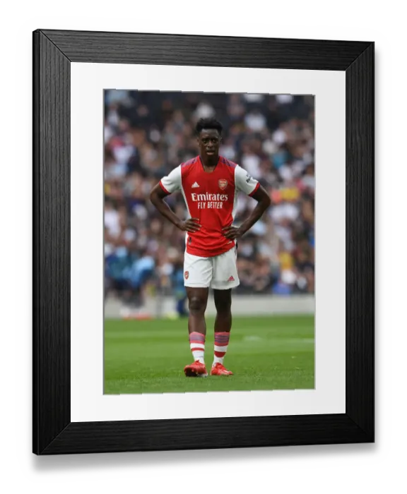 Framed Print : Albert Sambi Lokonga's Focus: Arsenal vs. Tottenham in the Premier League
