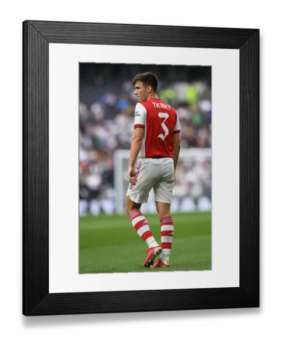 Framed Print : Tierney's Battle: Tottenham vs Arsenal - The Intense Rivalry in The MIND Series, London, 2021: A Clash of Football Giants