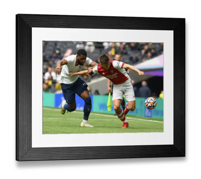 Framed Print : Tierney vs Tanganga: Battle of the Minds - Tottenham Hotspur vs Arsenal (2021-22) Framed Print : Tierney vs Tanganga: Battle of the Minds - Tottenham Hotspur vs Arsenal (2021-22)