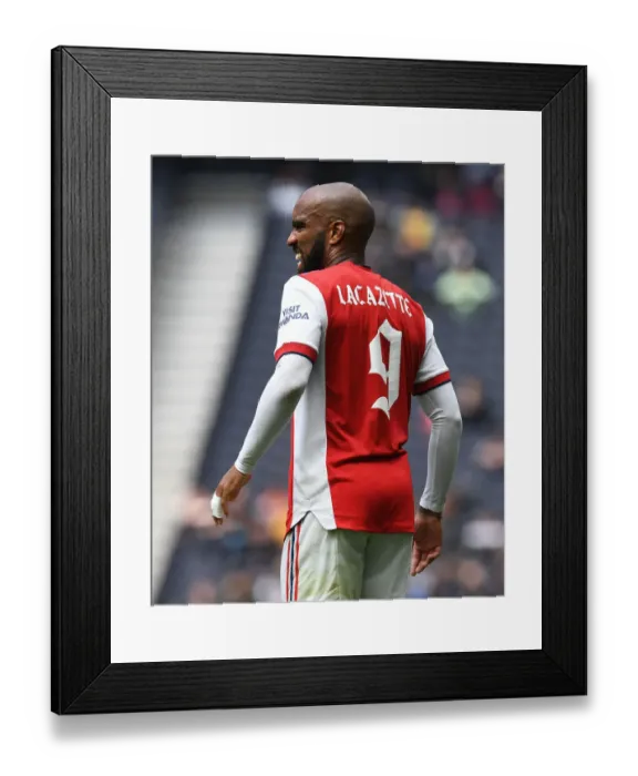 Framed Print : Determined Lacazette: Arsenal vs. Tottenham's Mental Battle at Tottenham Stadium Framed Print : Determined Lacazette: Arsenal vs. Tottenham's Mental Battle at Tottenham Stadium