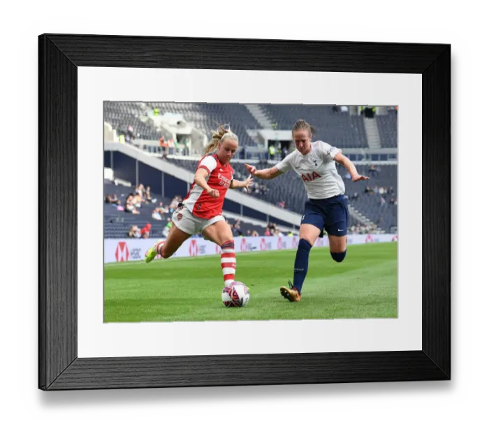 Framed Print : Football Rivals: Beth Mead vs. Kerys Harrop Clash at Tottenham Stadium