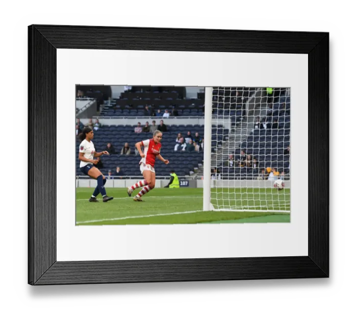Framed Print : Alex Hennessy Scores Double as Arsenal Women Crush Tottenham Hotspur in MIND Series Match