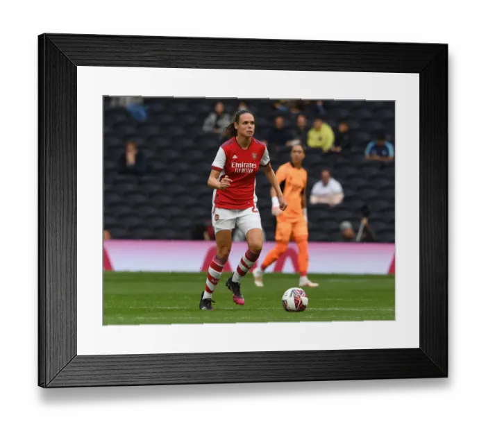 Framed Print : Arsenal's Simone Boye Goes Head-to-Head with Tottenham Hotspur Women in Intense MIND Series Match