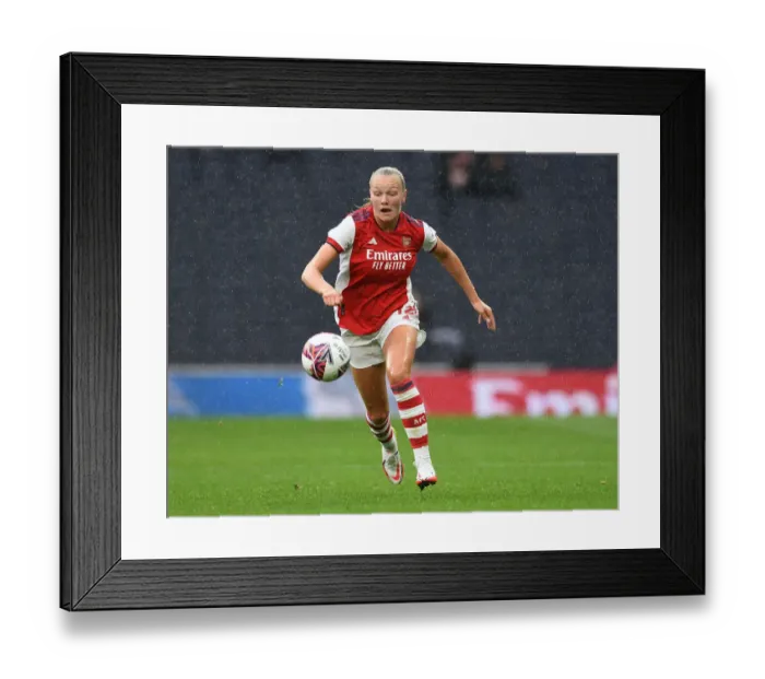 Framed Print : Arsenal's Frida Maanum Goes Head-to-Head with Tottenham Hotspur Women in MIND Series Match