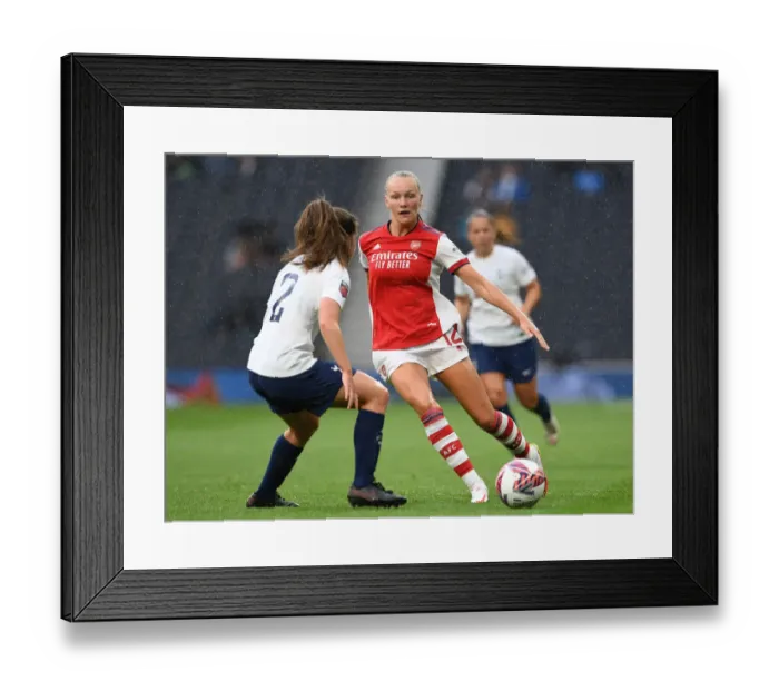 Framed Print : Arsenal's Frida Maanum Faces Off Against Tottenham Hotspur Women in Intense MIND Series Match