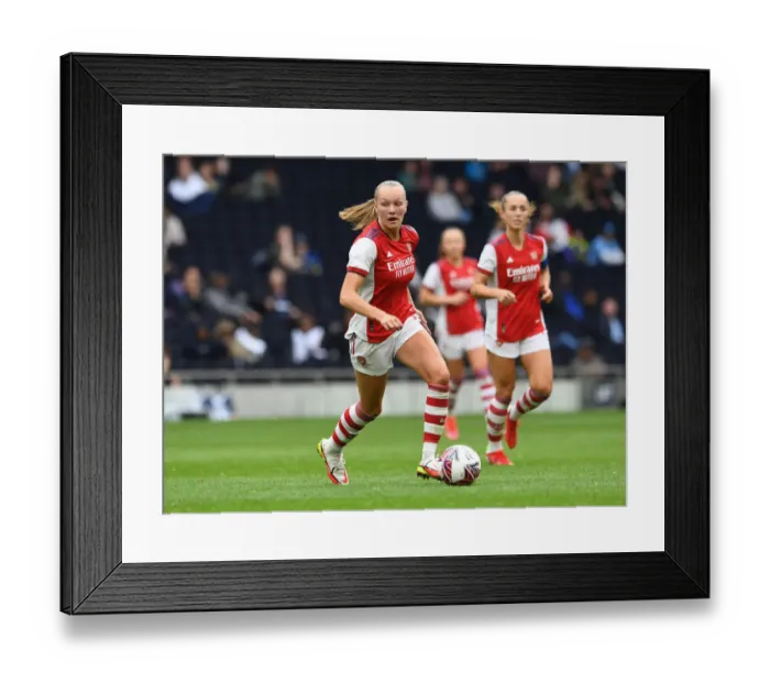 Framed Print : Arsenal's Frida Maanum Goes Head-to-Head with Tottenham Hotspur Women in Thrilling MIND Series Match