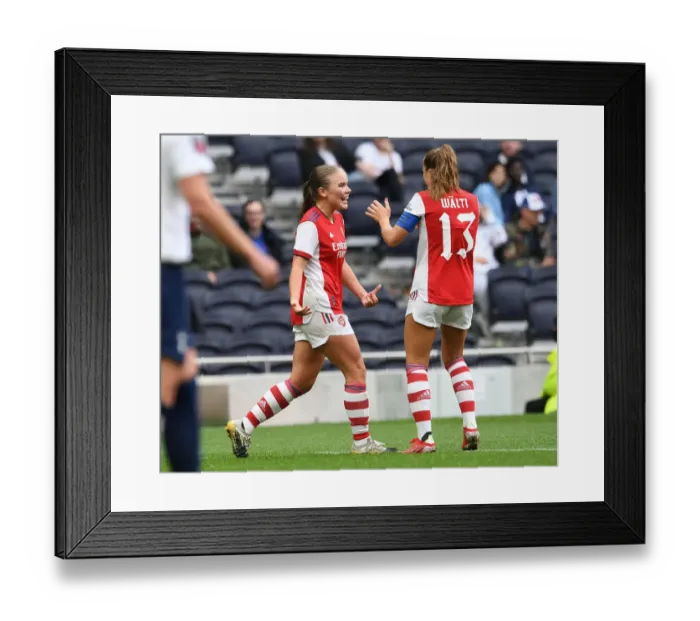 Framed Print : Alex Hennessy Scores First Goal: Arsenal Women Begin MIND Series with Win over Tottenham Hotspur
