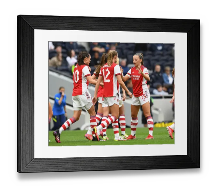Framed Print : Arsenal Women Kick Off New Season with McCabe's Stunner Against Tottenham Hotspur