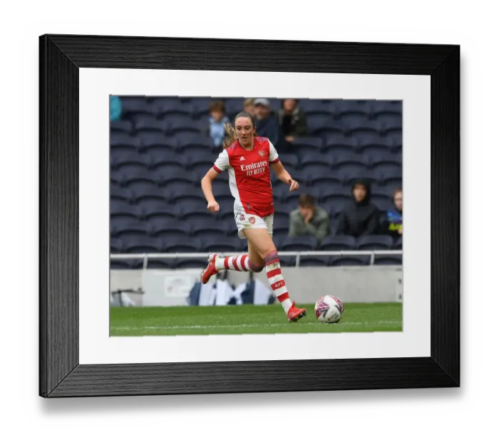 Framed Print : MIND Series: Lisa Evans of Arsenal Faces Off Against Tottenham Hotspur Women