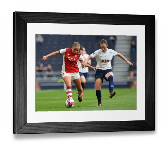 Framed Print : MIND Series: Hennessy vs. Harrop - Tottenham Women vs. Arsenal Women Football Rivalry